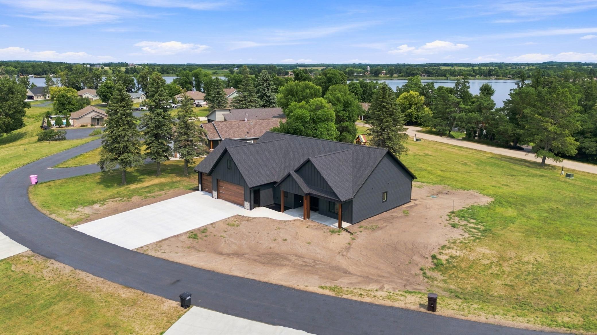 Aerial view of new build