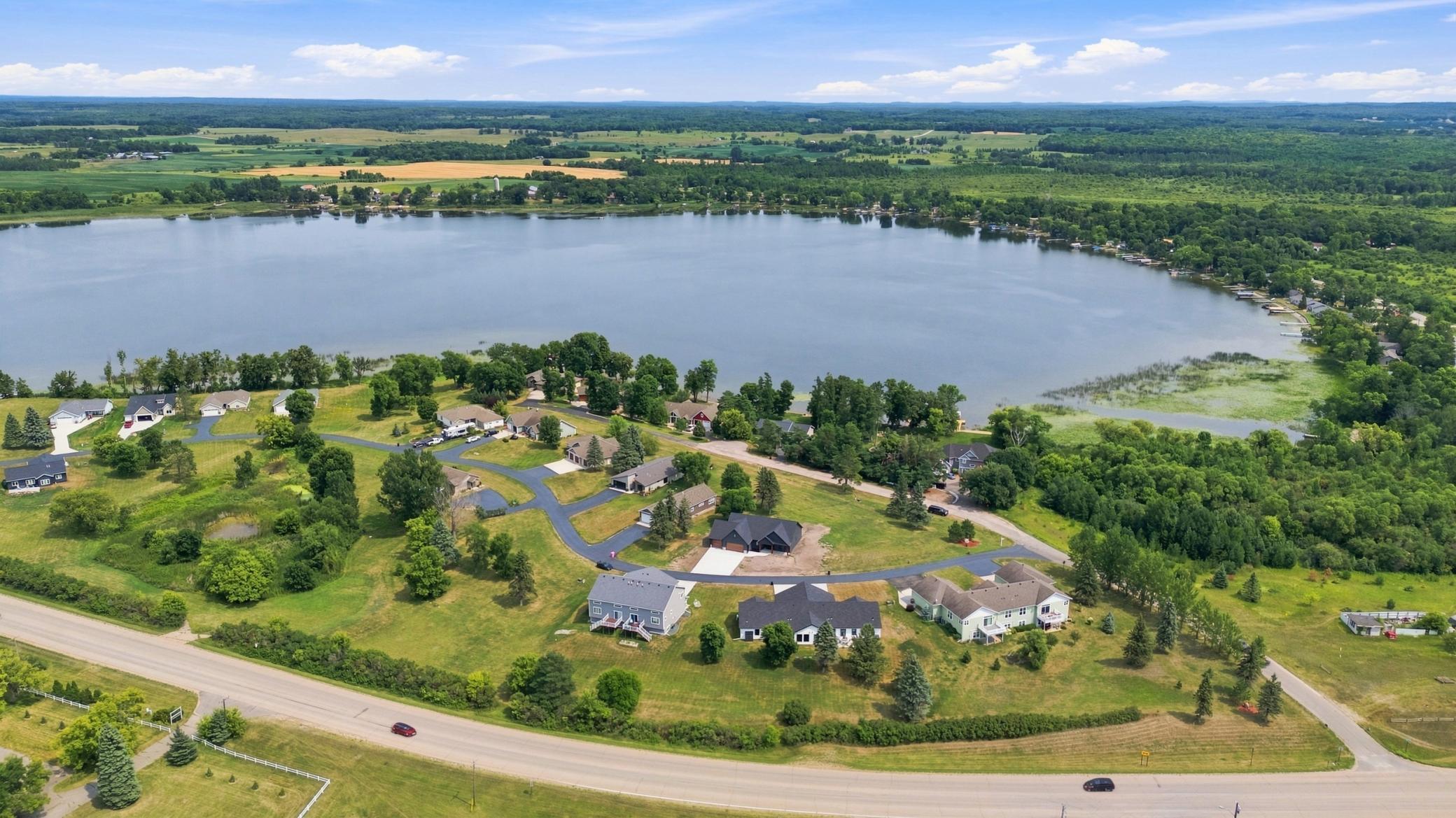 Aerial view; Little Floyd in distance