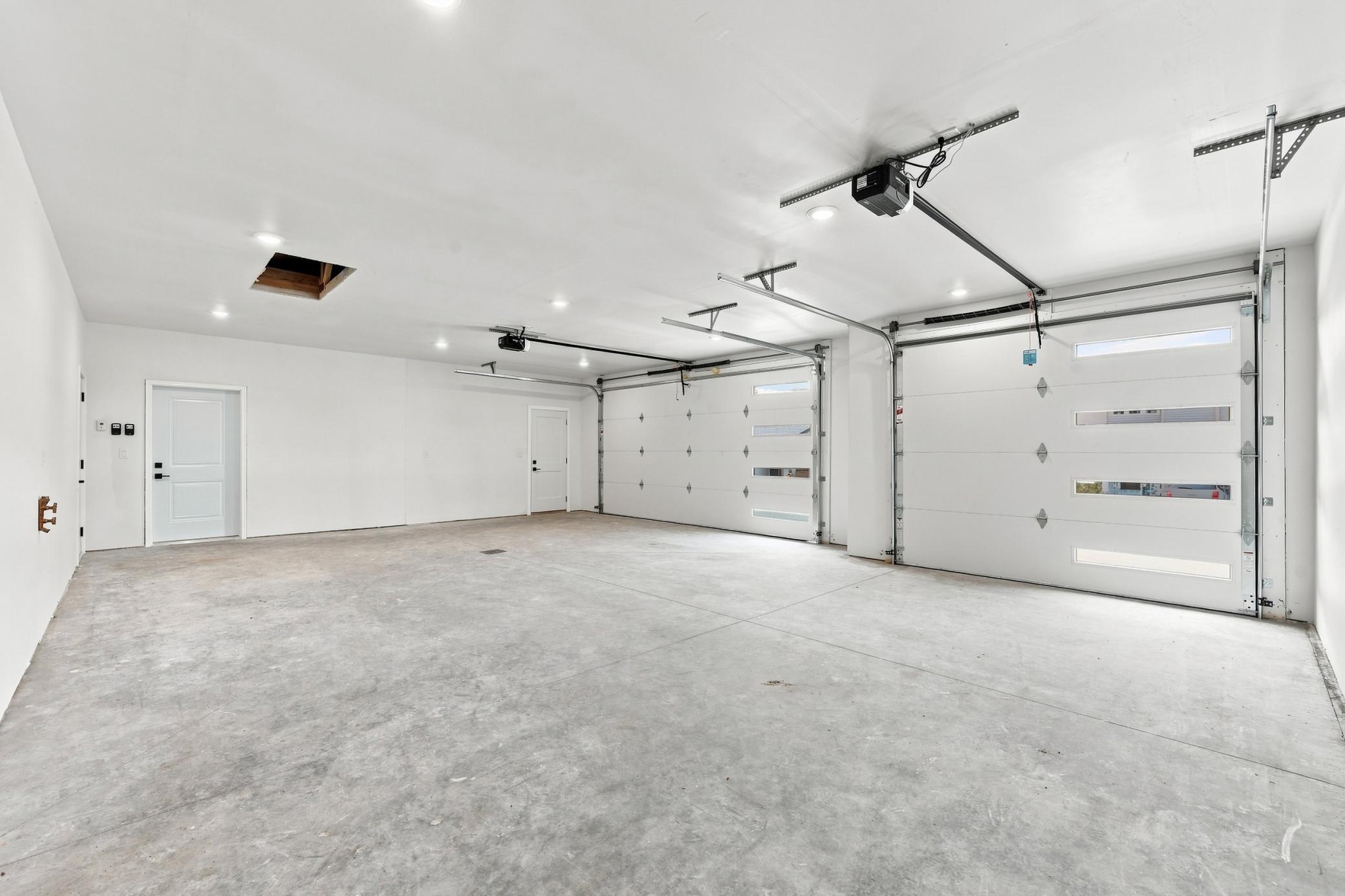 3 stall heated garage