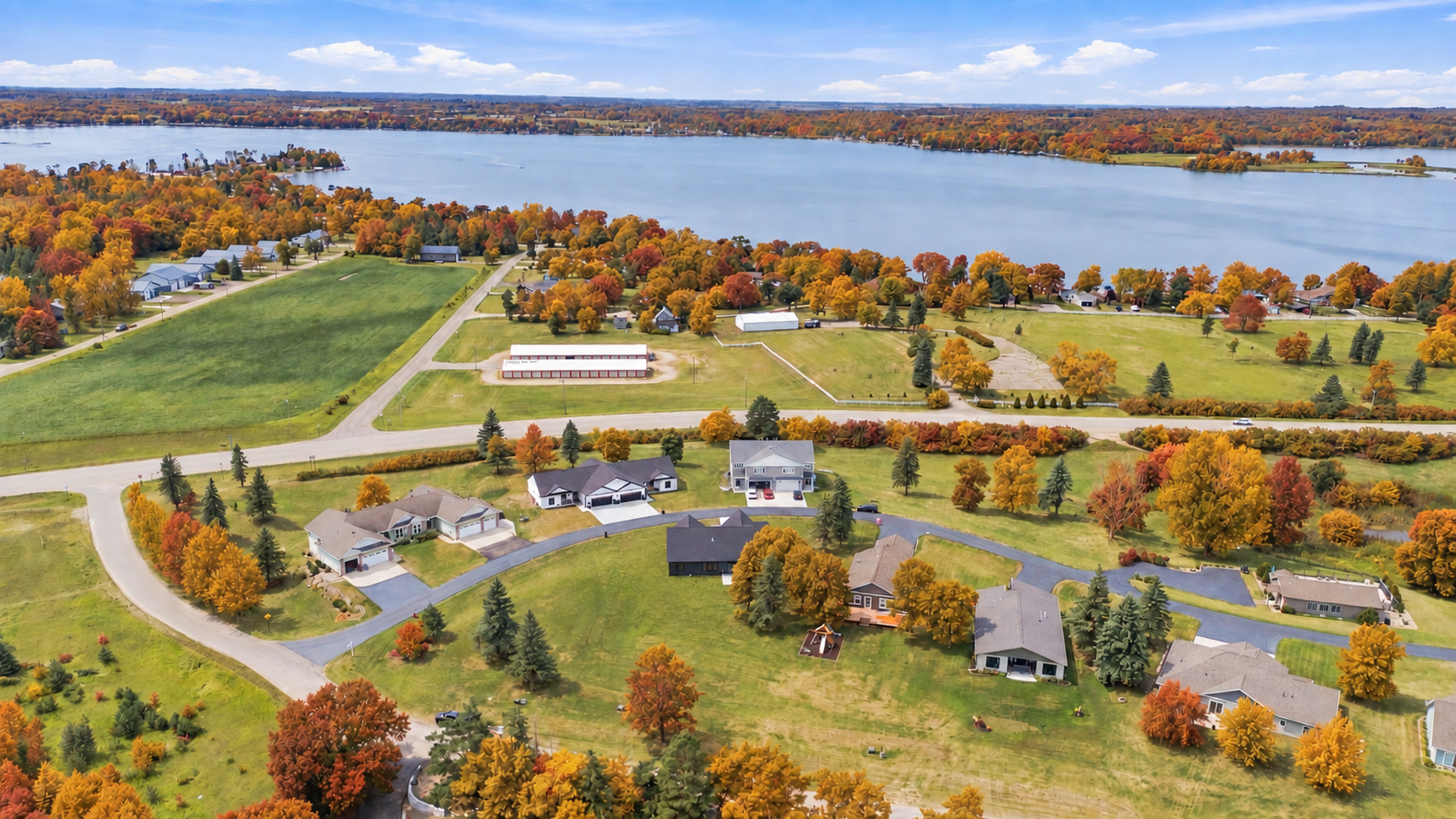 Aerial view; Big Floyd in distance