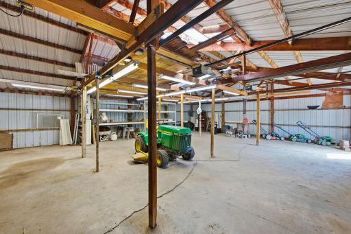 Inside the pole building