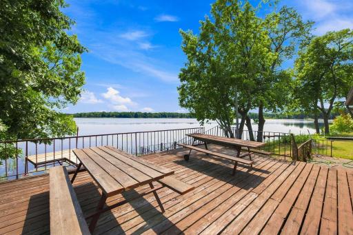 Lake view on the deck overlooking the lake!