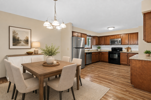 Virtually staged dining/kitchen