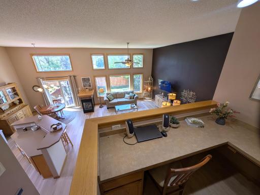 Built-In Desk Overlooks Main Level