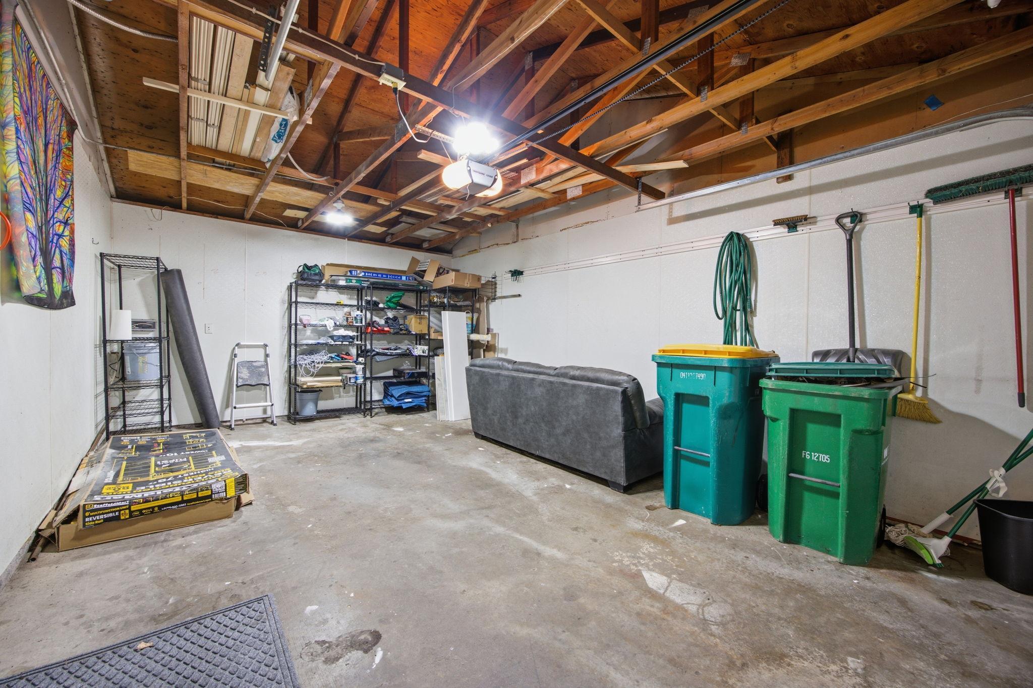Spacious attached garage. It will be easy to unload your groceries here!