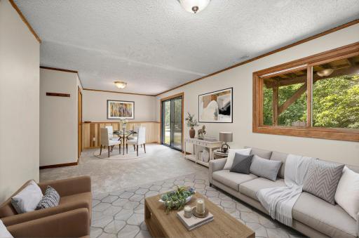 Lower-level walkout family room.
