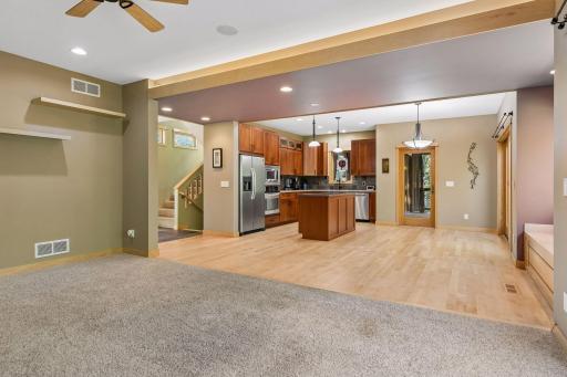 Generous space for everyday living and sight lines to the entire area.