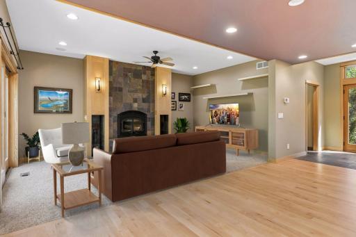 Main-level living room. Virtually staged furniture!
