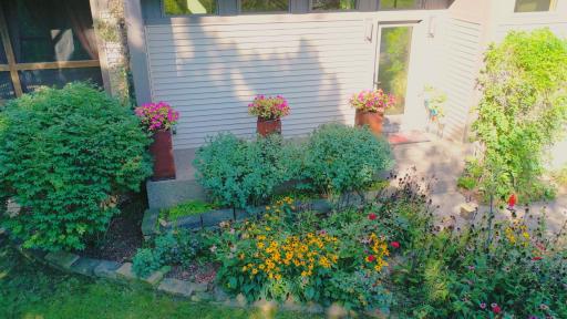 Abundant flower gardens to attract all the pollinators.