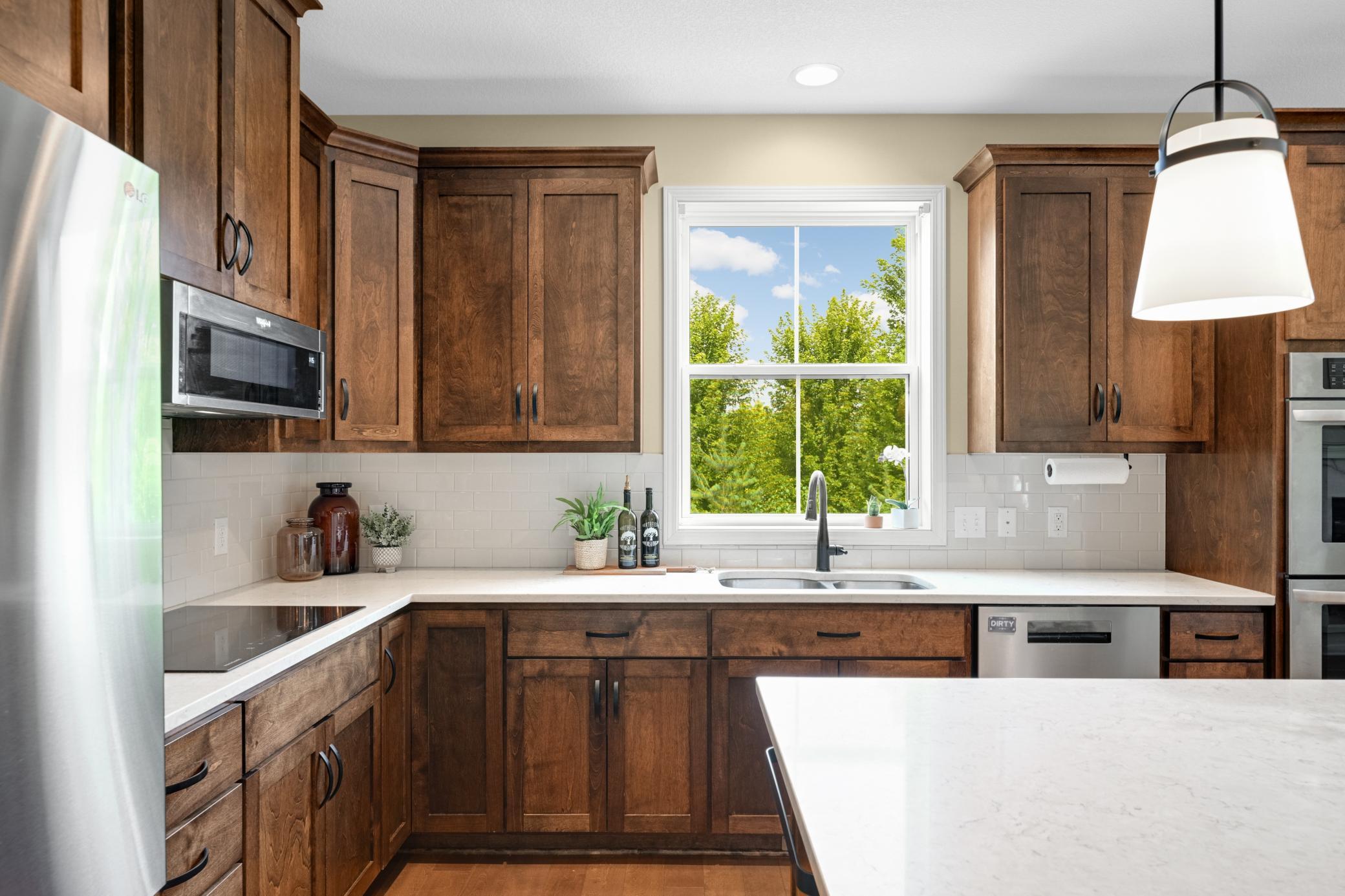 Enjoy the lush green views out your kitchen window