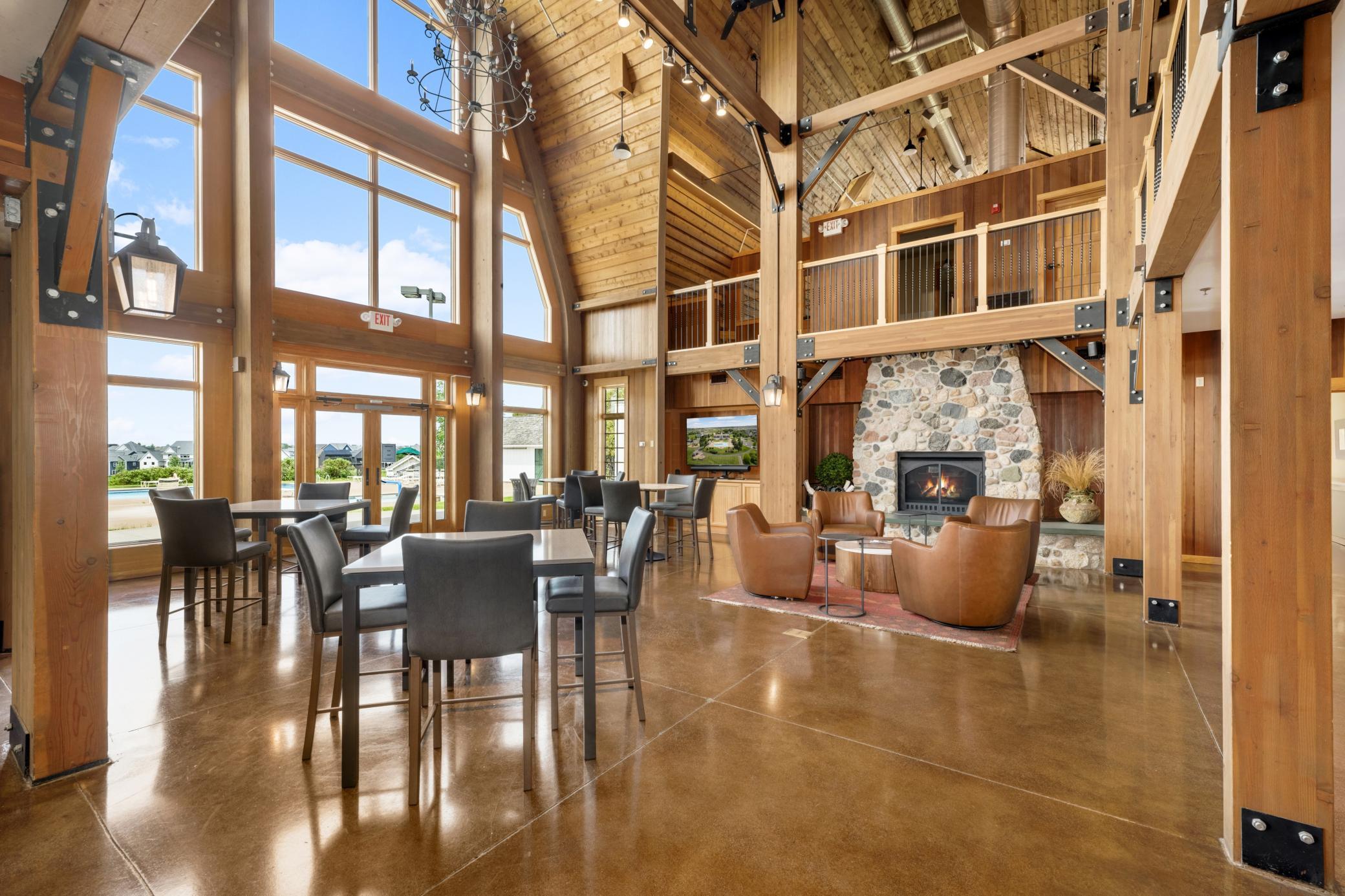 A cozy corner of the clubhouse for coffee, conversation, or a quiet afternoon.