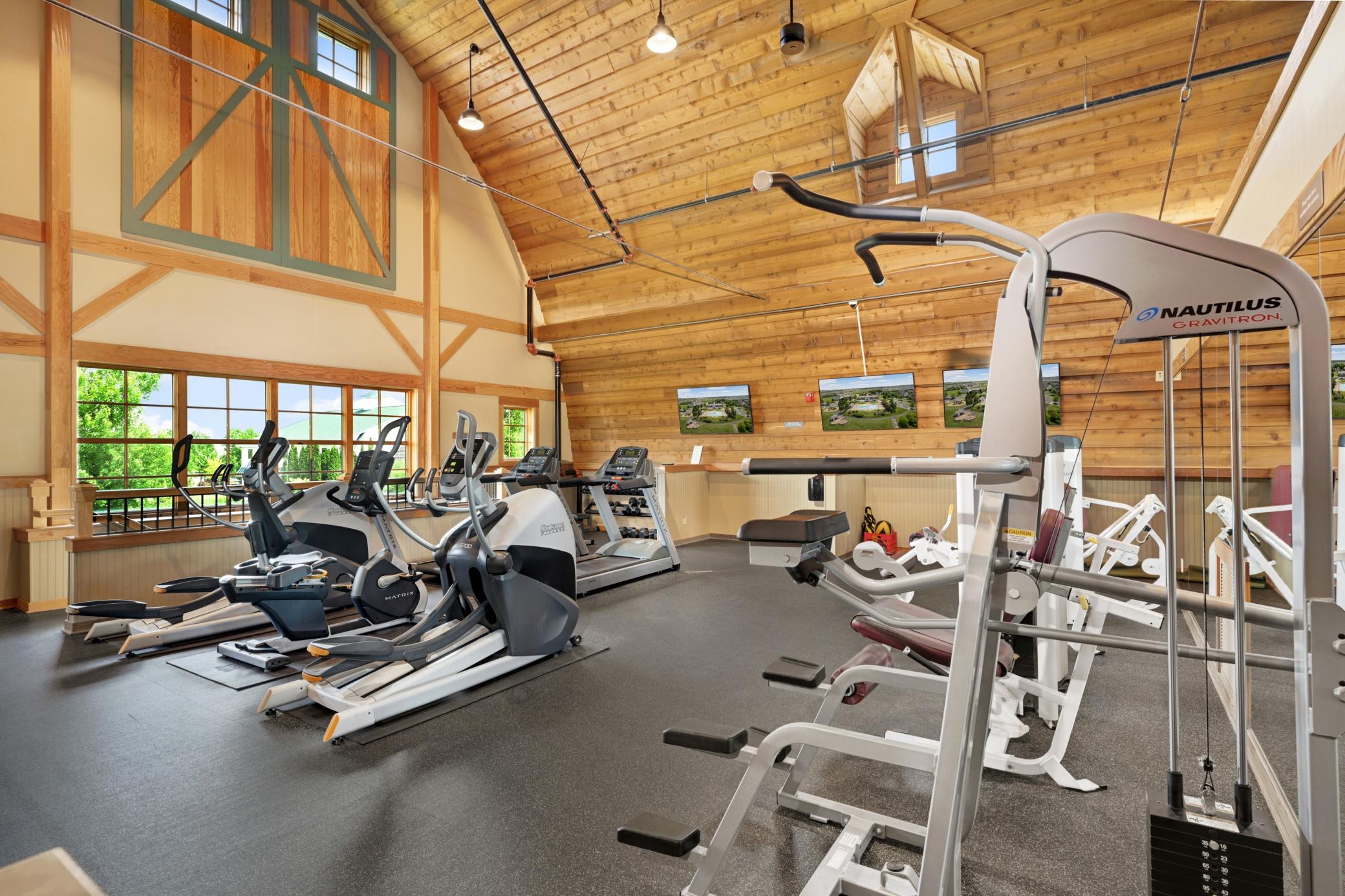Who needs life time when you have a gorgeous gym like this right in the middle of your community?