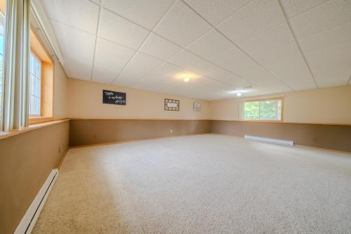 Large family room in lower level