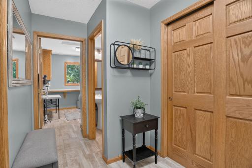 Garage entry includes storage space,