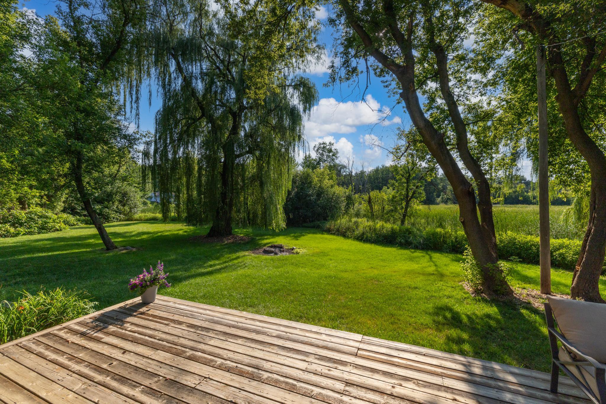 Deck overlooking wetlands