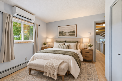 Virtually Staged Bedroom 1 with Ensuite Bath
