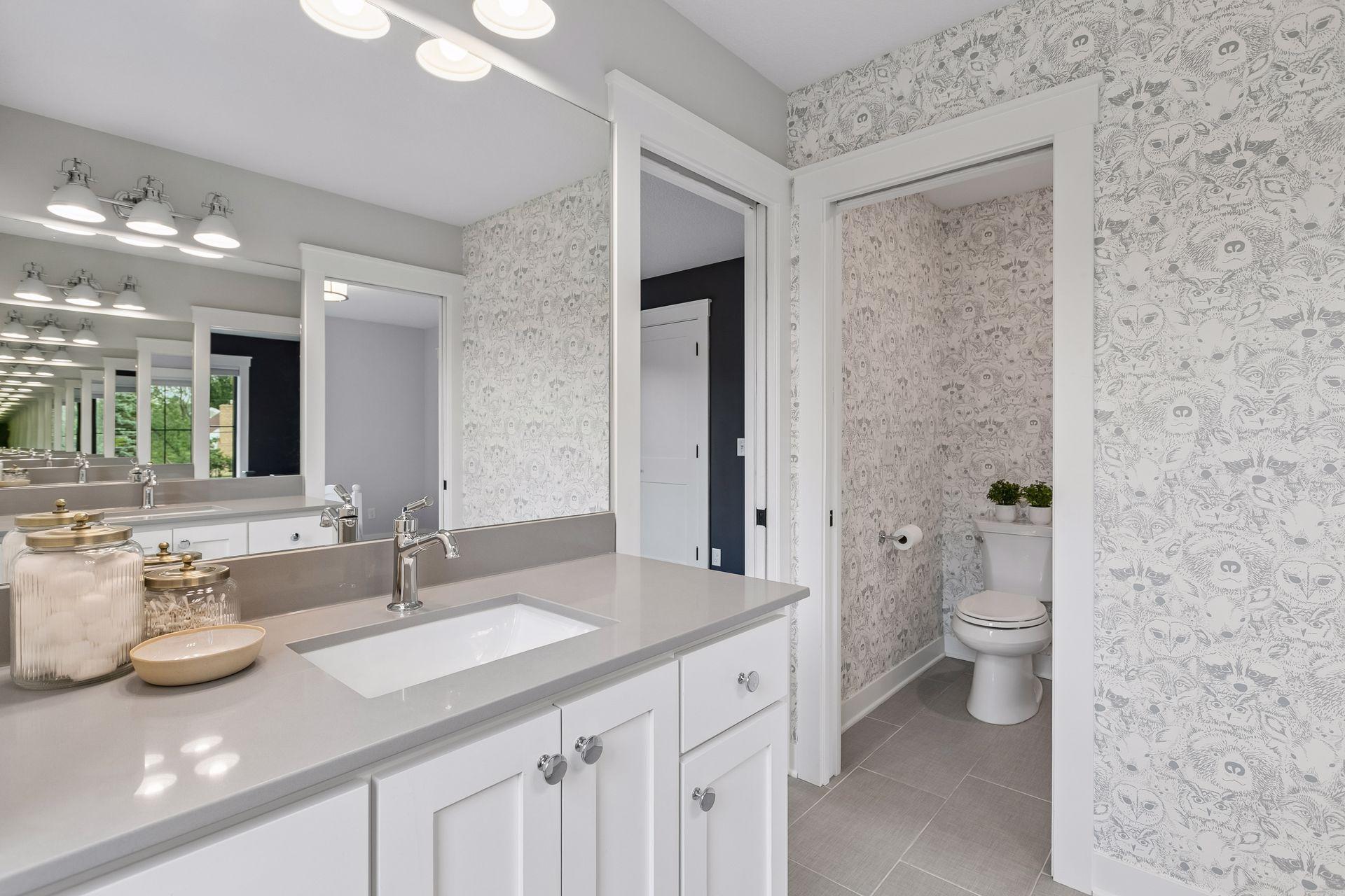 Separate toilet and tub/shower in Jack and Jill bath