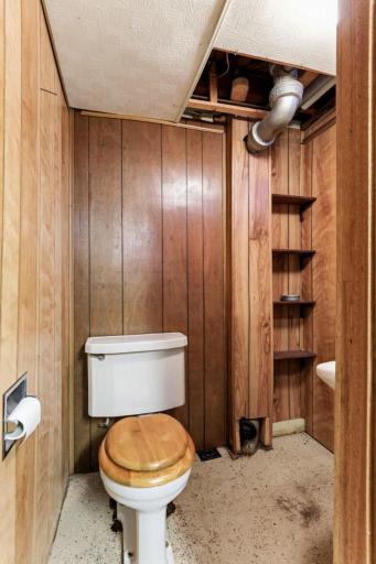 1/2 bath on lower level