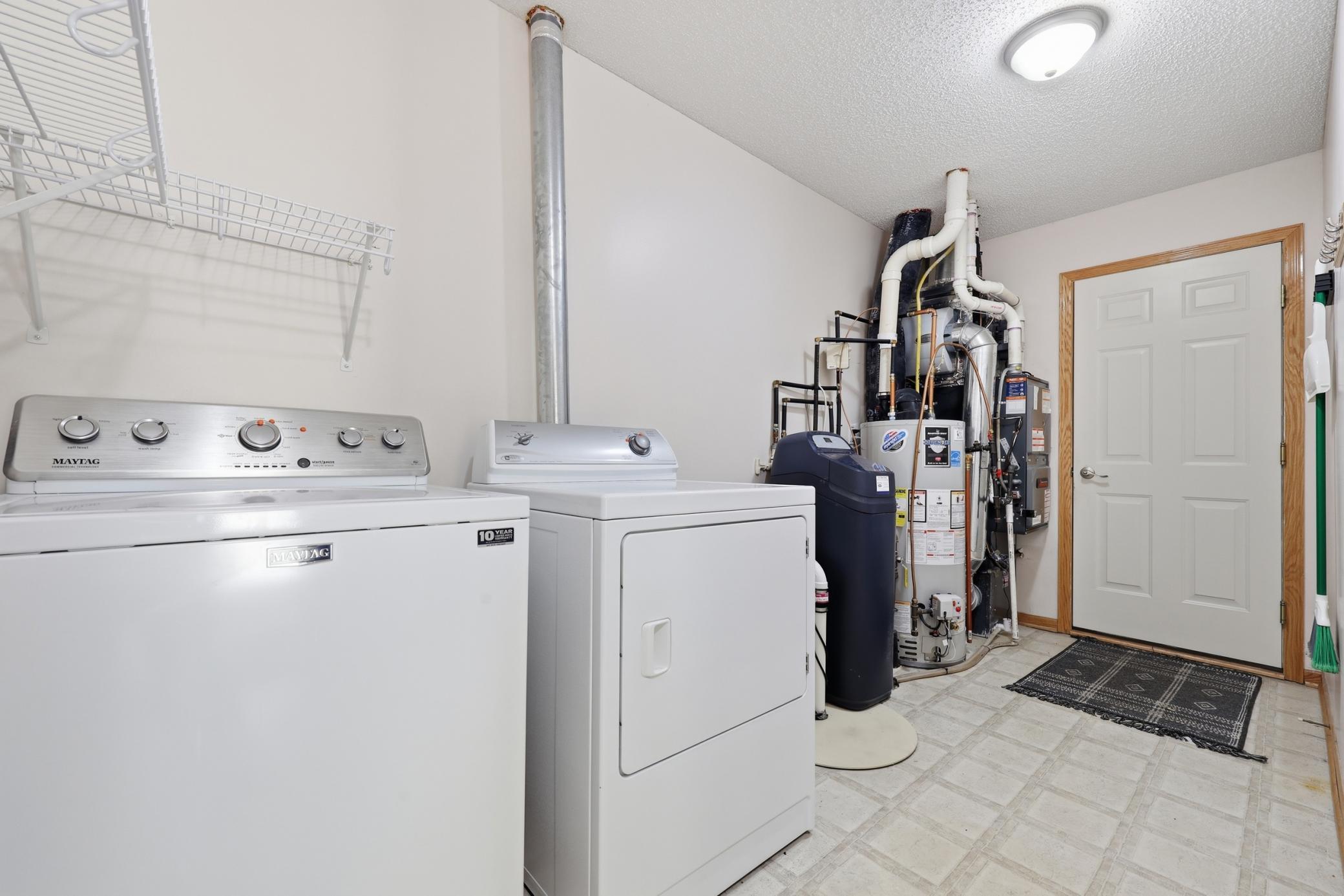 Laundry room and mechanical w/ access to garage