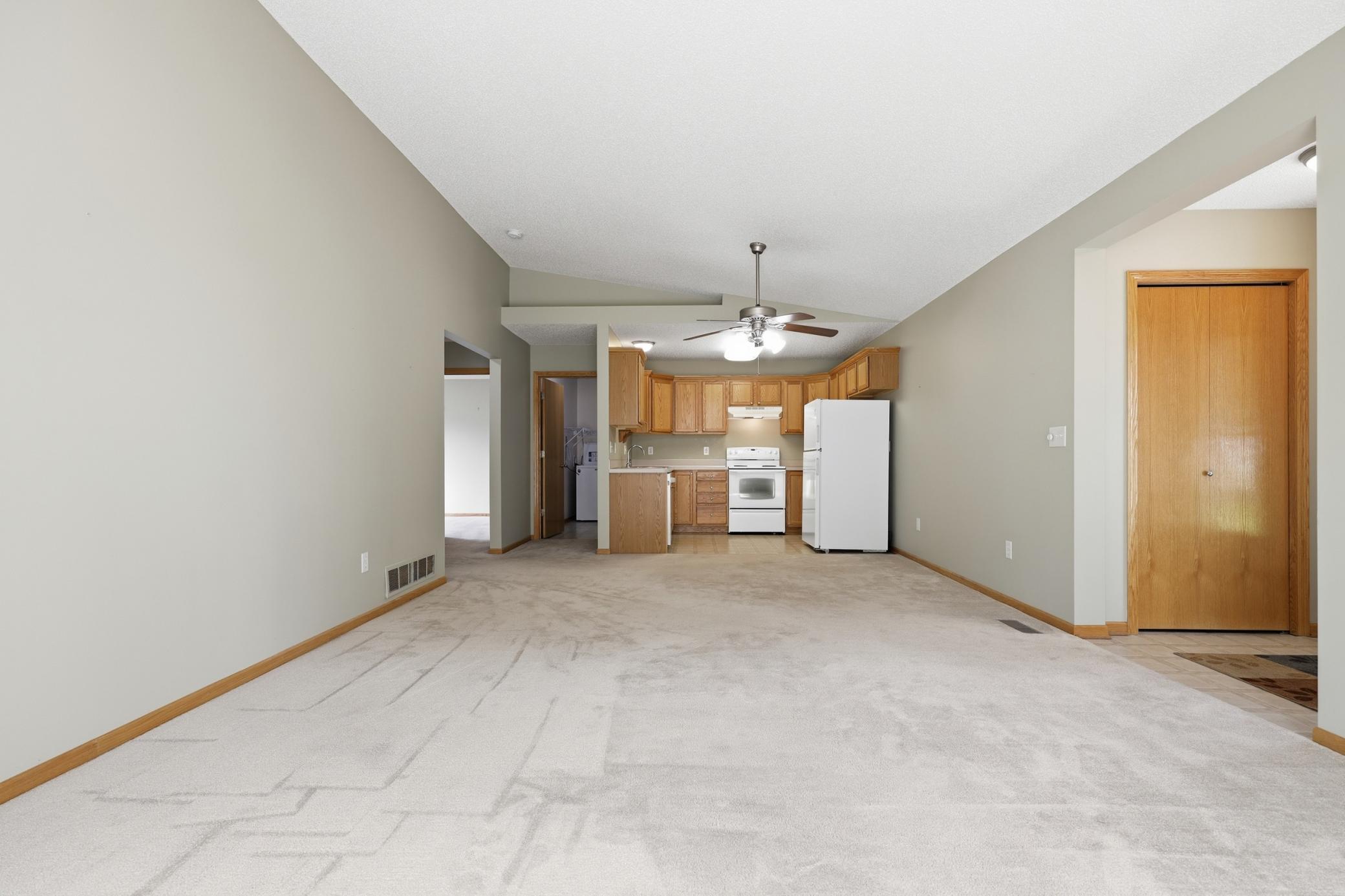 View from Living room to Kitchen
