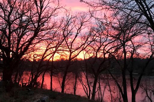 Sunsets over the river are stunning