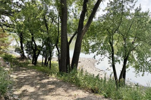 The river is unusually low this year, but you can usually launch your kayak from here