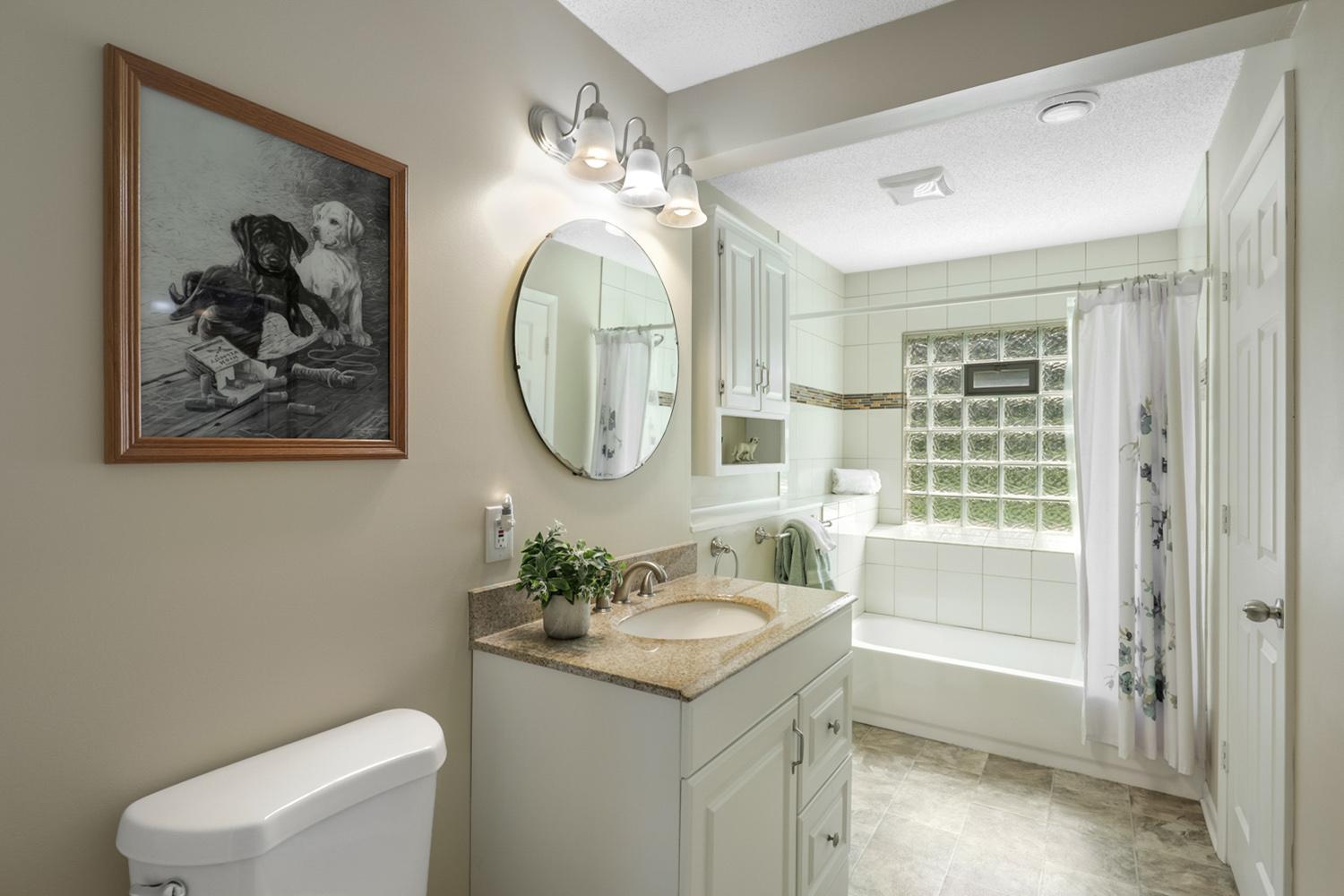 Lower-level bathroom