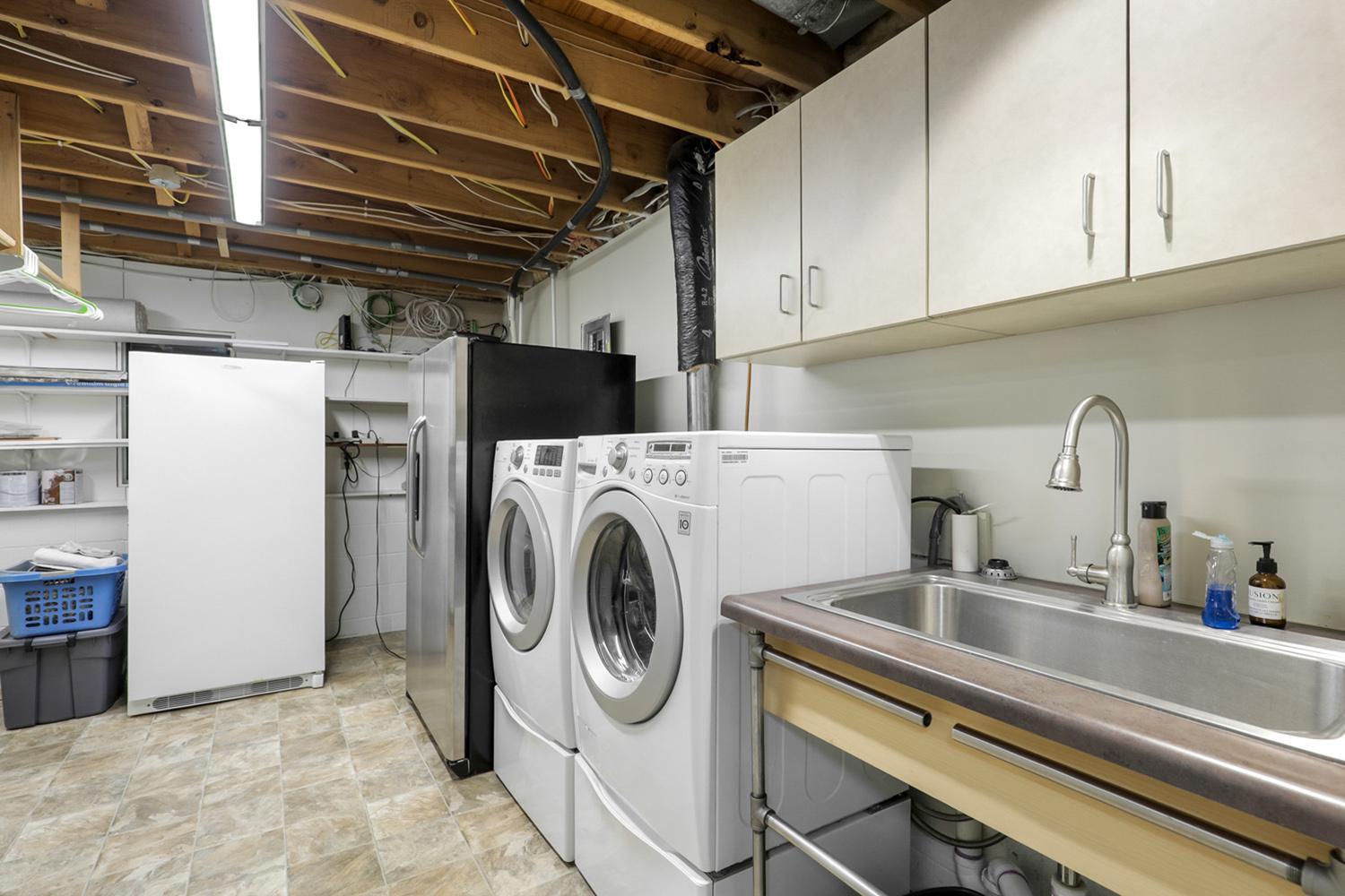 Laundry room has its own entrance to the garage