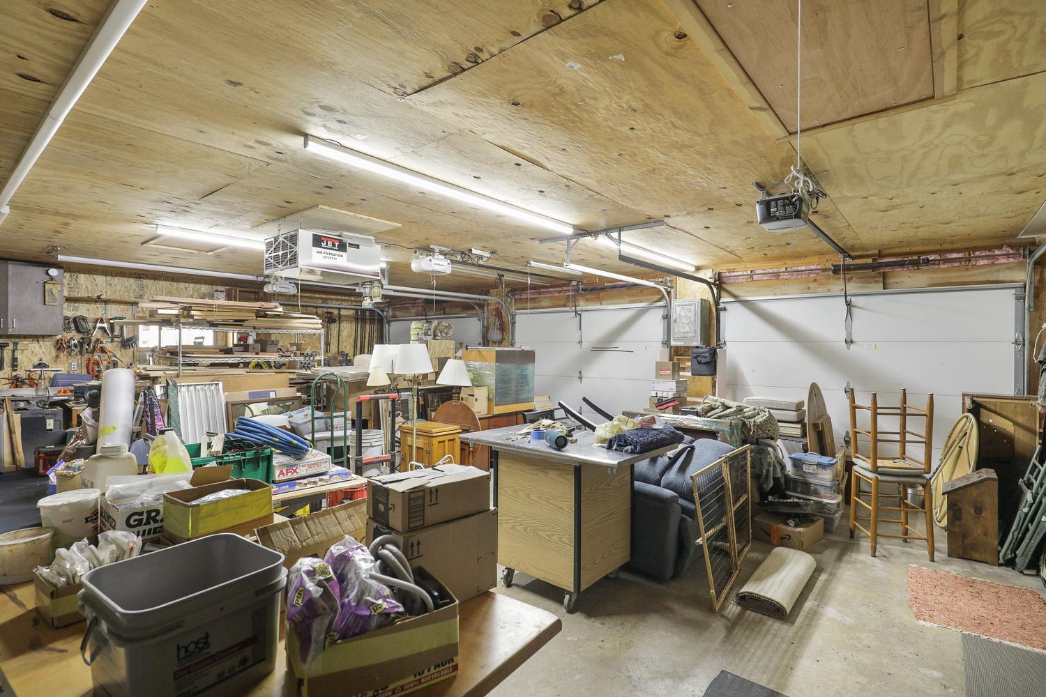 Three car oversized garage. Fully Insulated and Heated