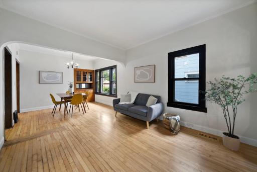 Living & Dining w/refinished hardwoods