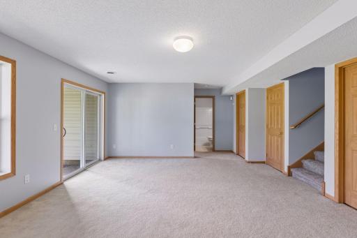 Spacious finished lower-level family room