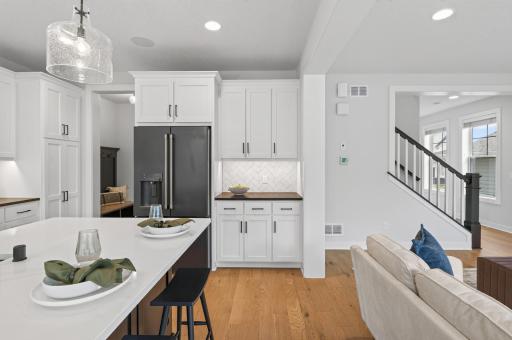 The perfect corner for a coffee bar; stylish, functional, and ready for your morning ritual.
