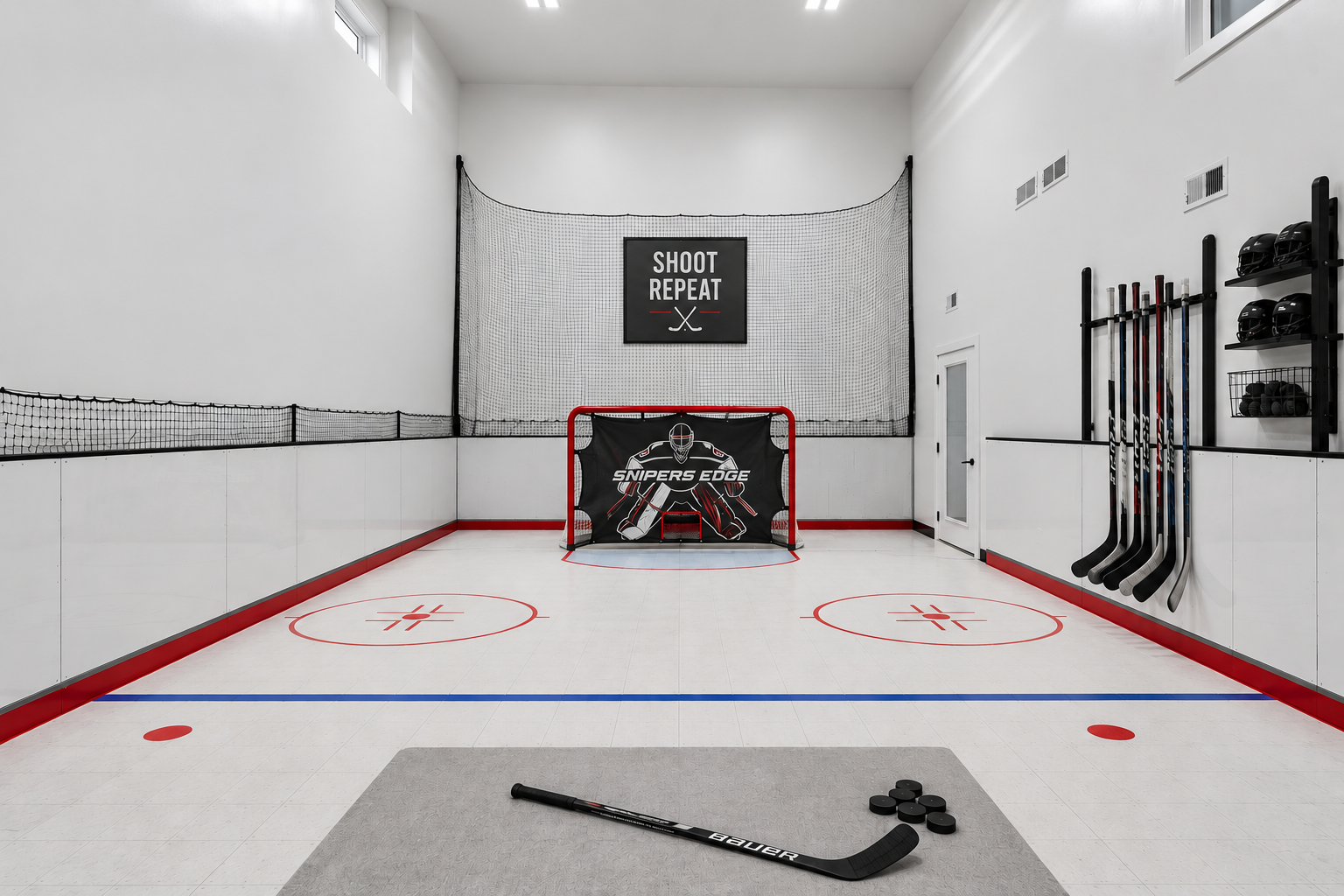 Image creating this space for your hockey players this winter! VIRTUALLY STAGED to provide ideas.