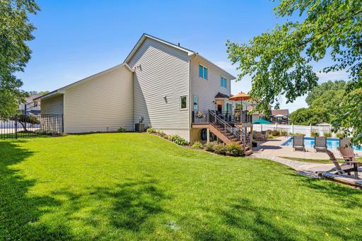 Plenty of green space for a play system, yard games, throwing the ball or simply enjoying the outdoors.