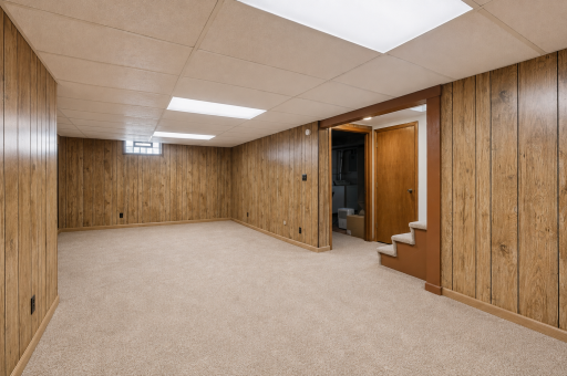 Nearly finished basement, just add carpet - AI carpet