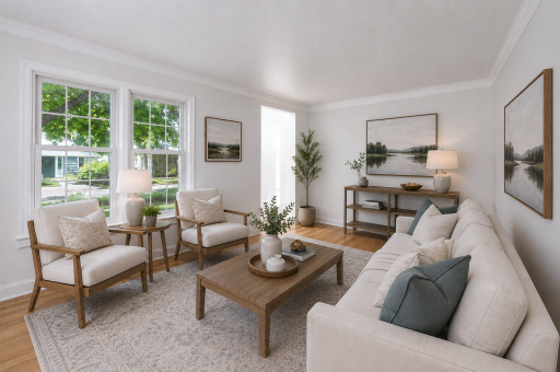 Living room - AI staged