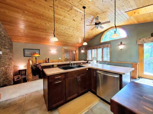 kitchen overlooking LR