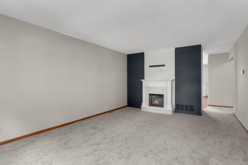 Cozy up in the colder months with the electric fireplace.
