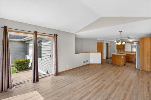 Living room to kitchen area