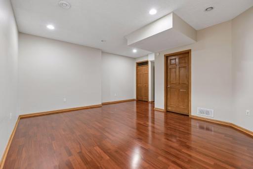 Huge finished flex space for home gym, recreation, entertainment space