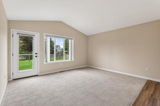 Beautiful backyard views from your living room.