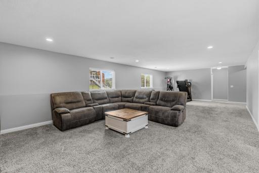 Lower level family area - lots of natural light