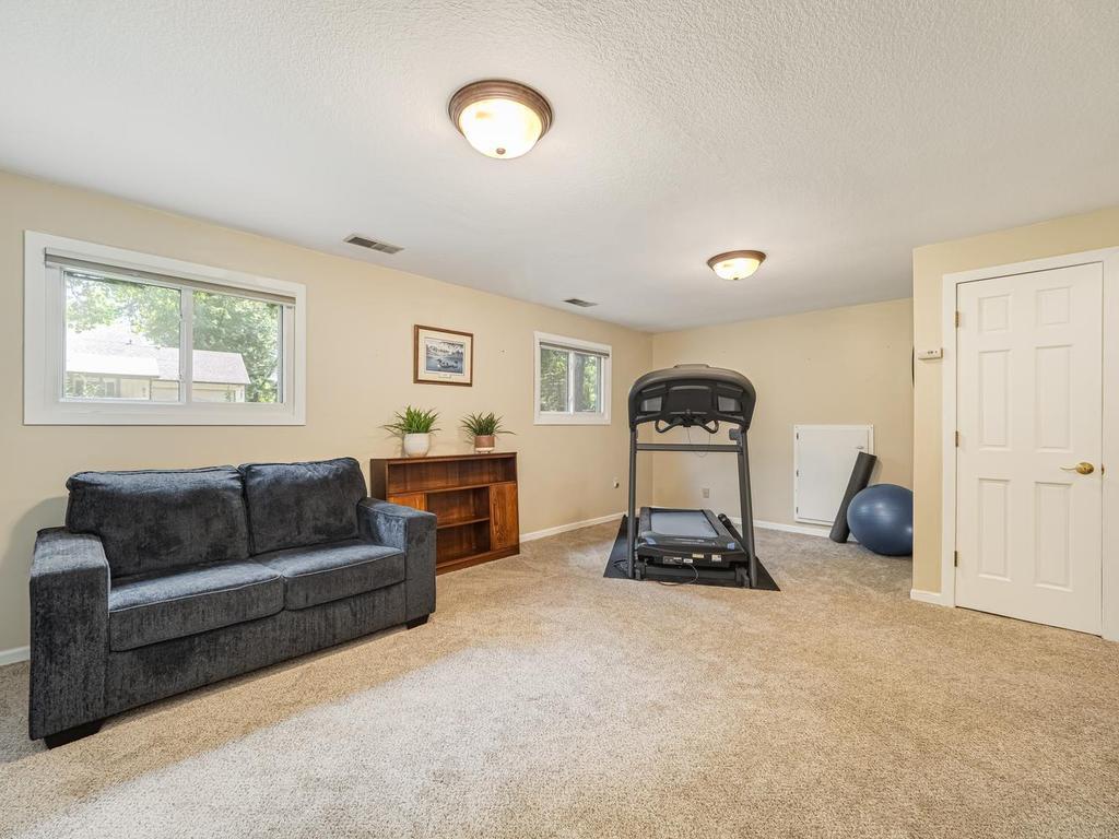 Family Room with Abundant Light - Lower Level