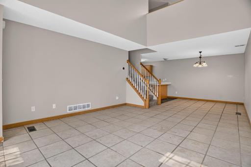 If you look up there, its a 2 story open space.
