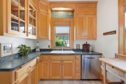 Kitchen window brings in natural sunlight