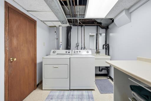 Lower level laundry room