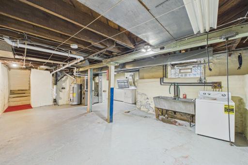 Another angle of the lower level. Note the glass block windows.