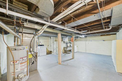 Spic and Span lower level with washer/dryer and LOTS of space for storage!