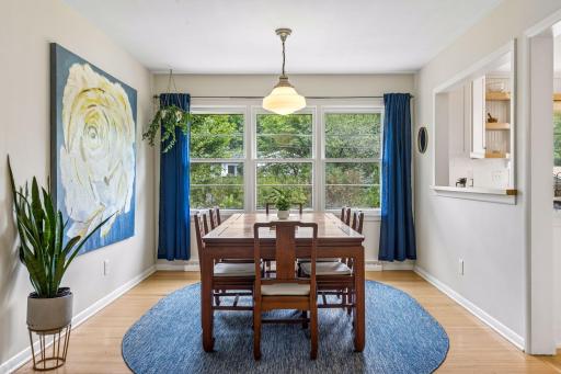 Dining room with a pass through to the kitchen.