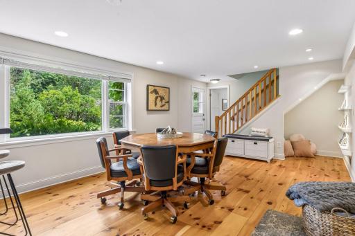 Another view of the lower level family room.